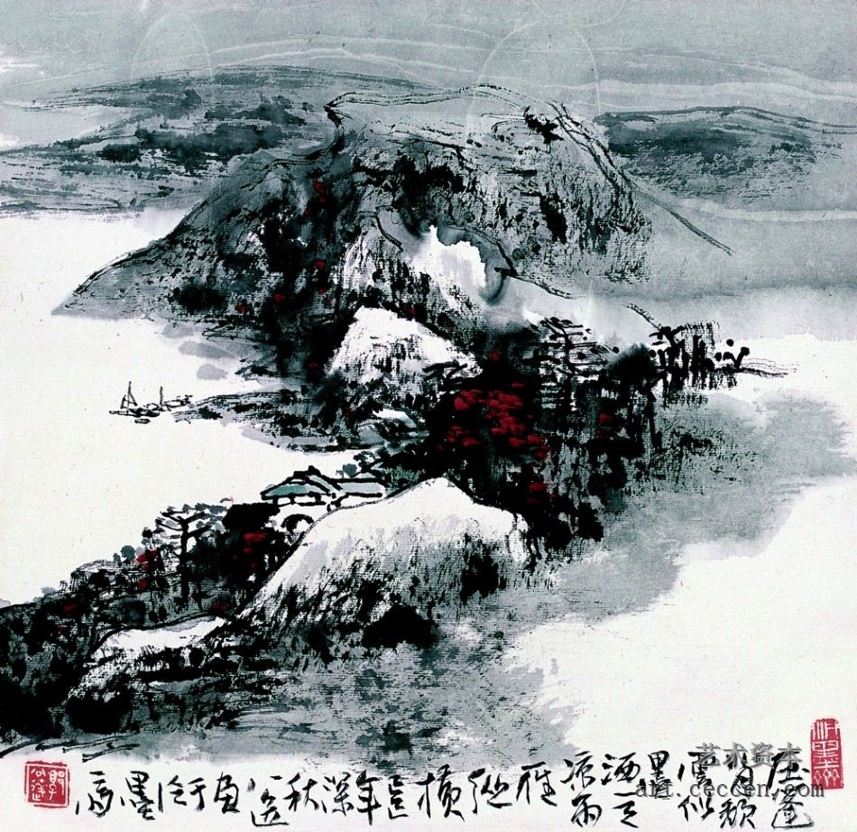 压蓬背颓云似墨，洒一天凉雨雁纵横