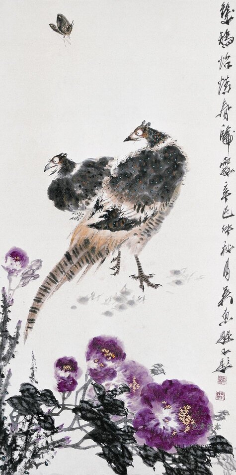 双鸡怡情