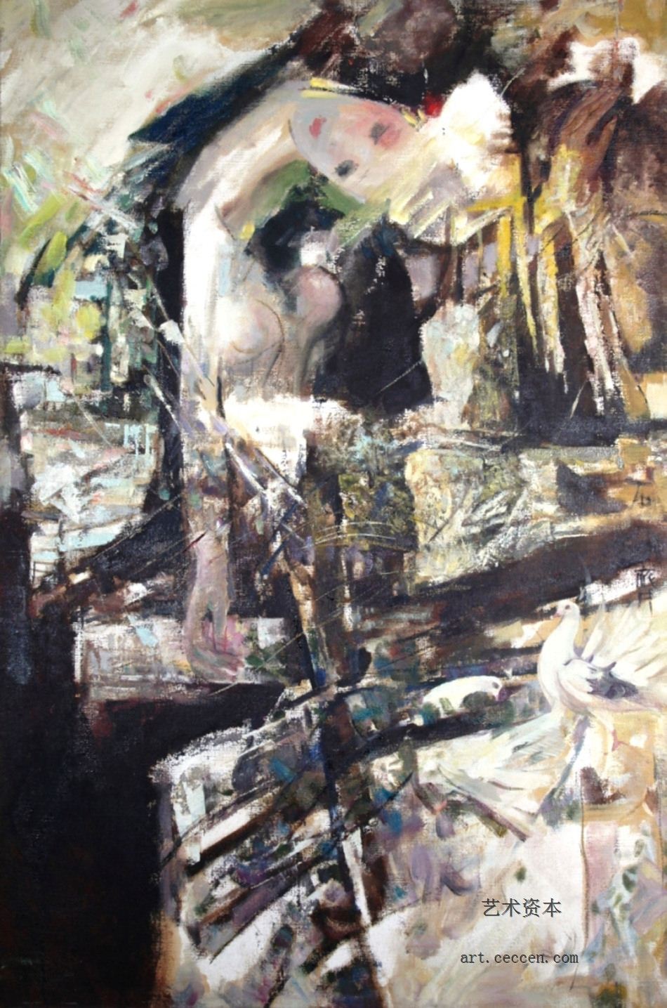 和平歌1968年作88X132cm