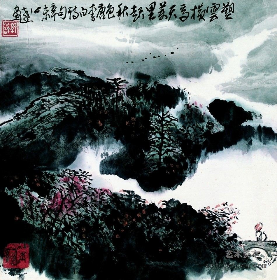 塑云横天高，万里起秋色