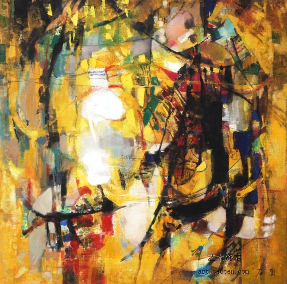 如情似水1996年作92X92cm