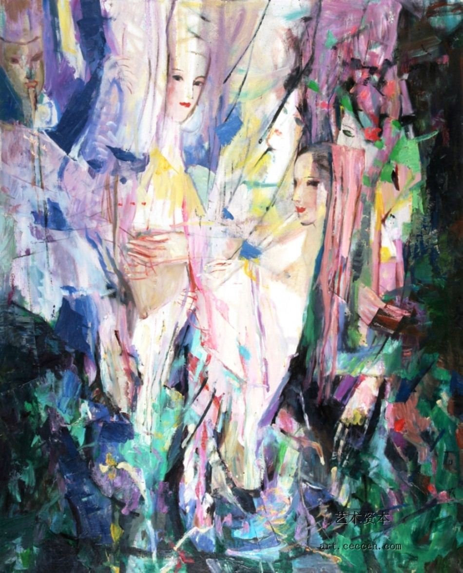 娆窕少女1976年作130X160cm