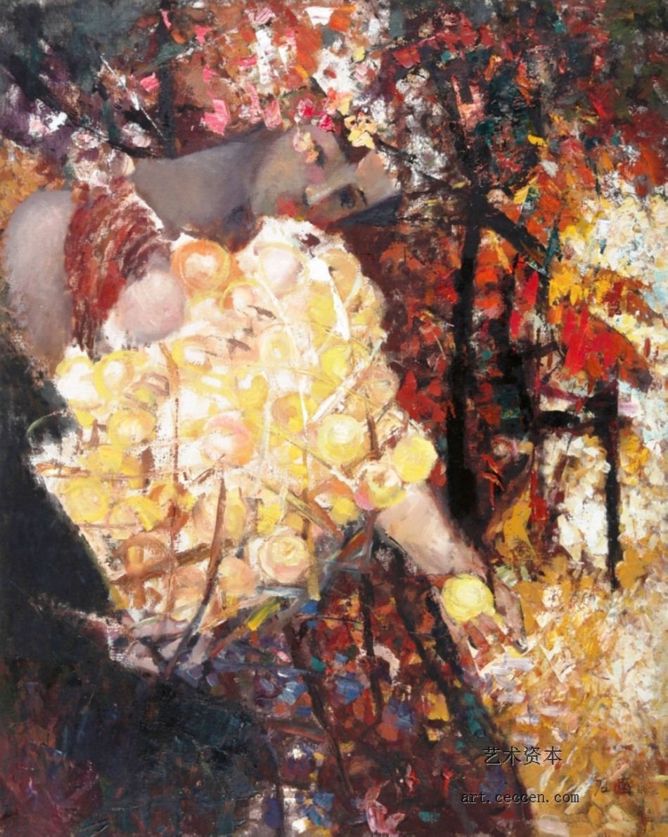 山花1974年作80X100cm