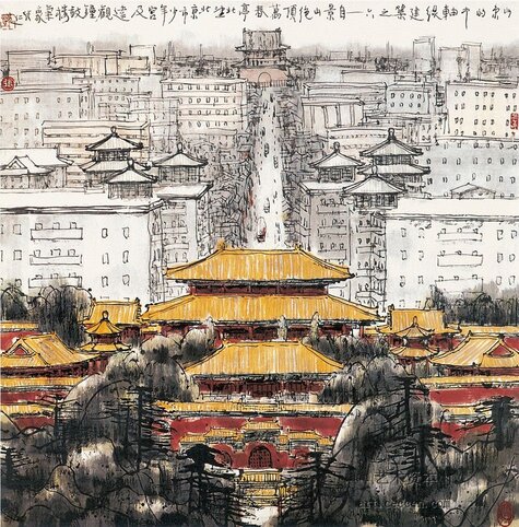 景山望钟鼓楼