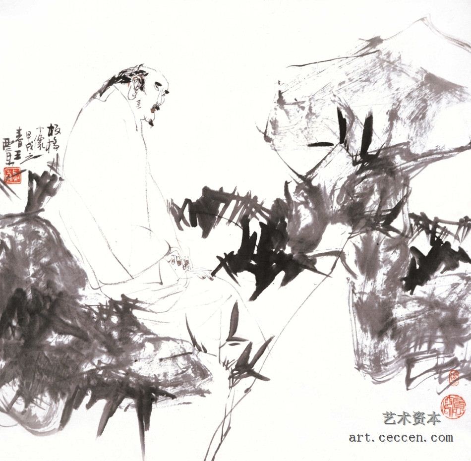 板桥小像68cm×68cm1994