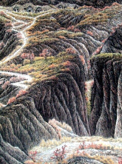 移民留下的山（局部）