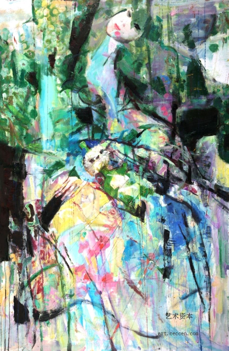 绿倚1981年作97X146cm