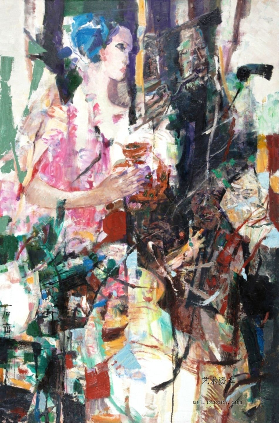虔诚1998年作97X146cm