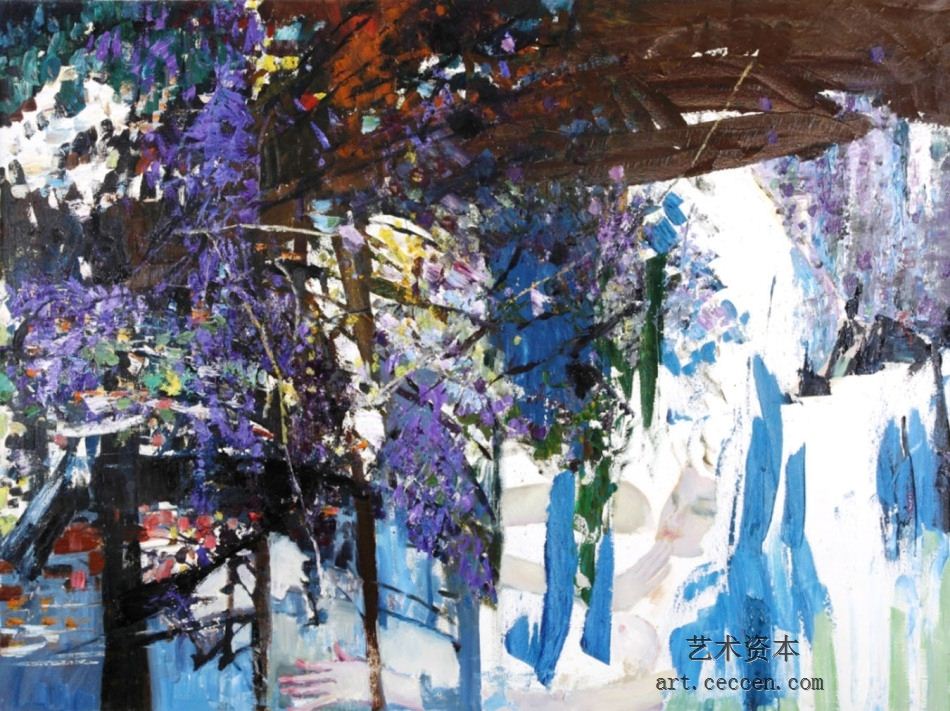 表演艺术家杨娇1997年作112X148cm