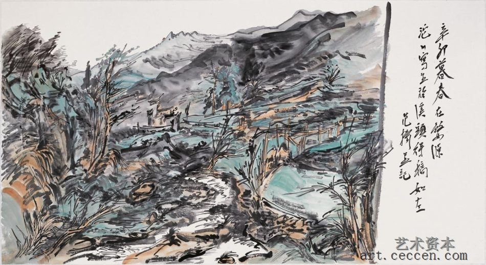 辛卯暮春溪头得稿_49X88
