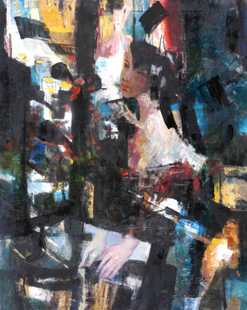 进城2001年作80X100cm