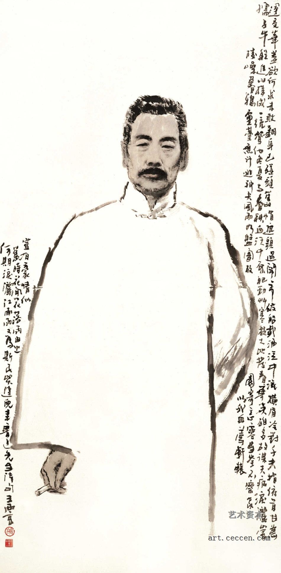 鲁讯先生136cm×96cm1986