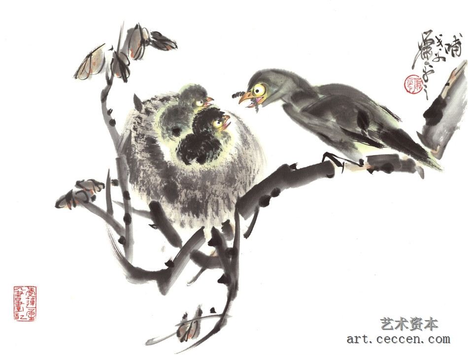 2012年萧平小品《哺》46x34