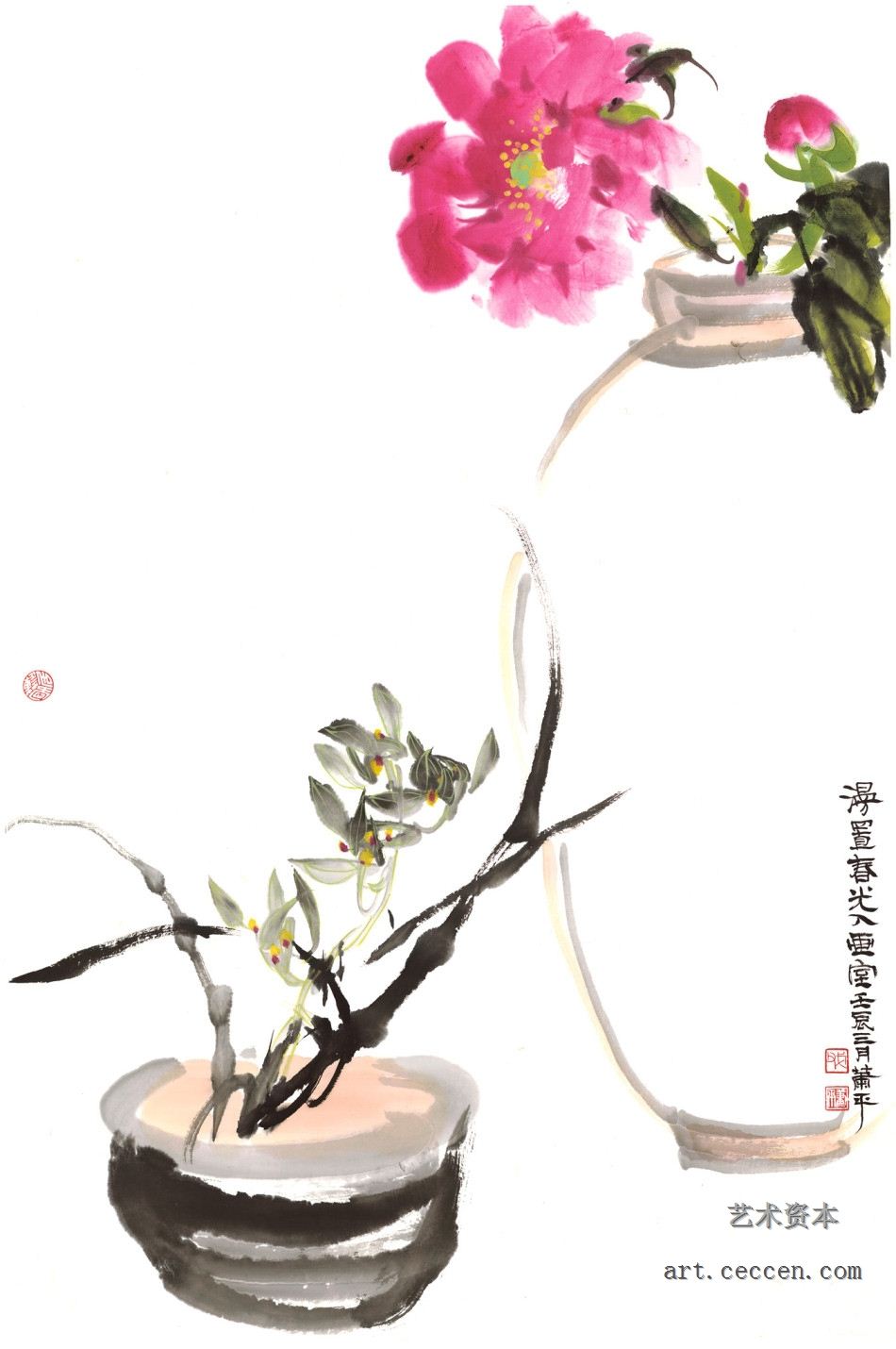 2012年萧平小品《春光入画室》46x68