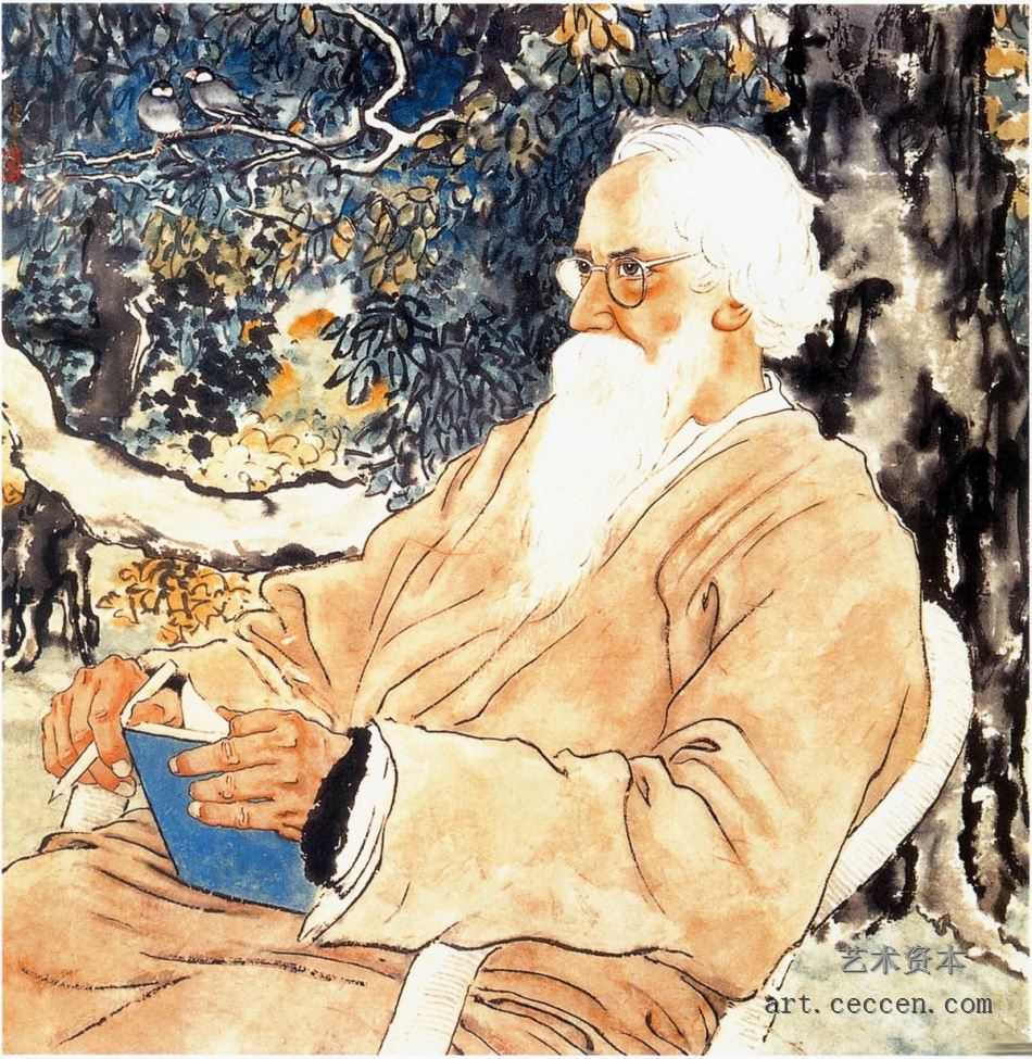 《泰戈尔像》