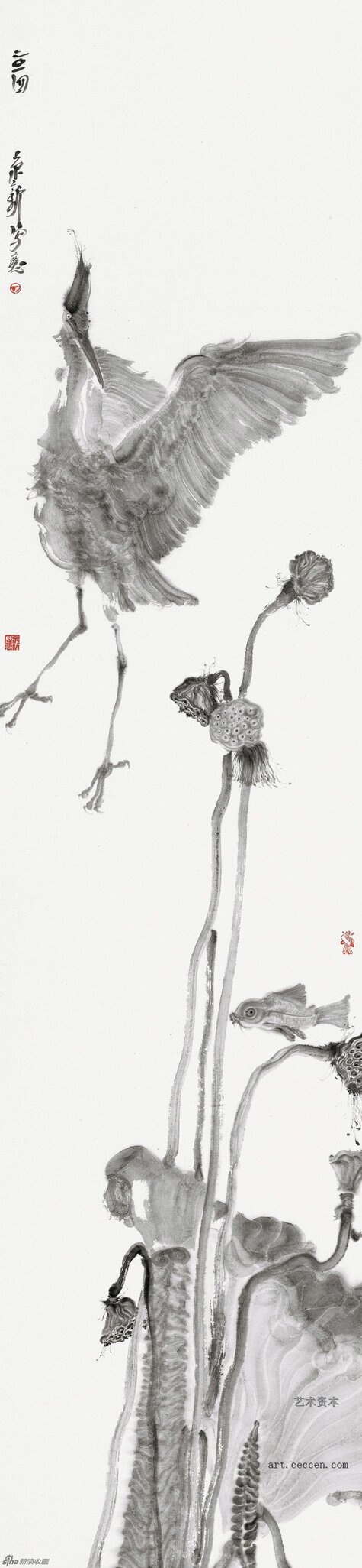 周京新-苍鹭1-240x52cm-2014