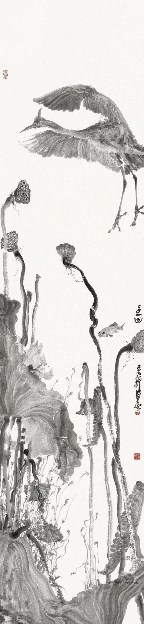 周京新-苍鹭之七-240x52cm-2014