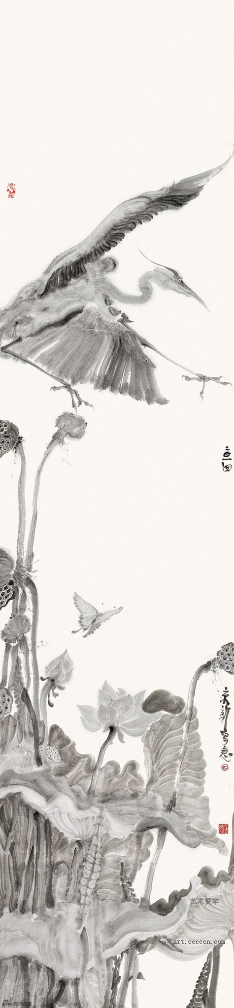 周京新-苍鹭之十二-240x52cm-2014