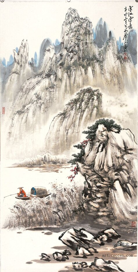 寒江雪意