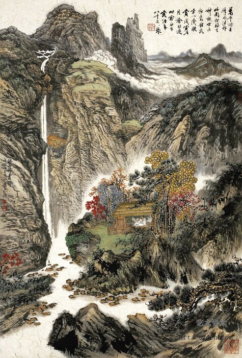 秋山读书图1998