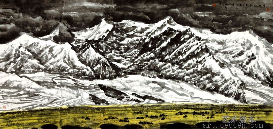雪域牧歌85x180cm2011年