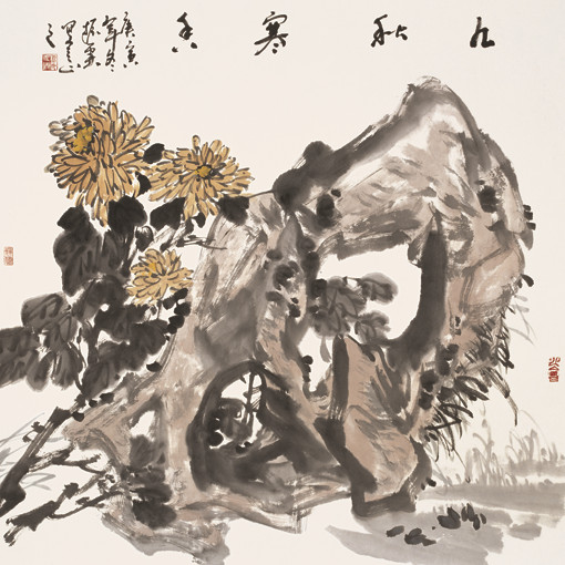 《九秋寒香》68x68cm