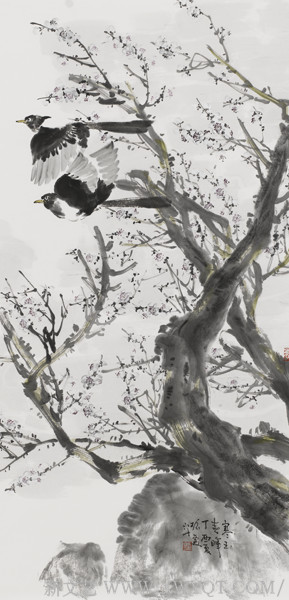 《寒玉春晖》69x38cm