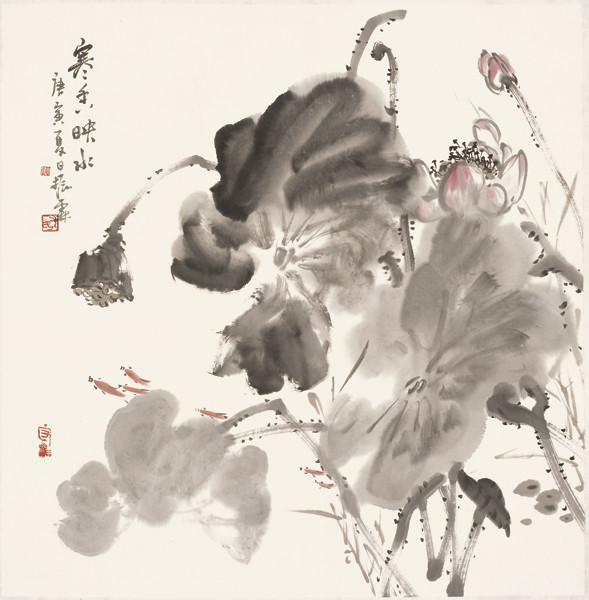 《寒香映水》68x68cm