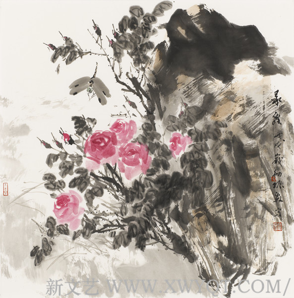 《承露》68x68cm
