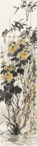 《秋色家院》34x138cm