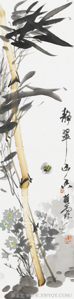 《静翠幽香》27x69cm