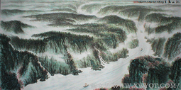 《江山万里》（133x67cm）