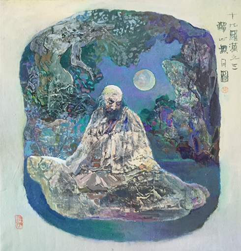 杨兴雅作品1《禅心无月图》100X100cm（2015年）
