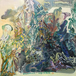 杨兴雅作品3《后花园》80X80cm（2018年）