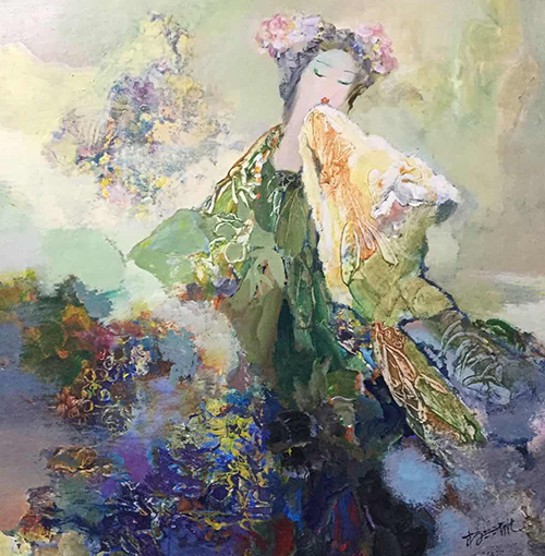 杨兴雅作品7《侬心君可知》100X100cm（2013年）