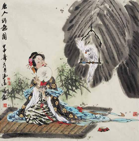 《唐人诗意图》
