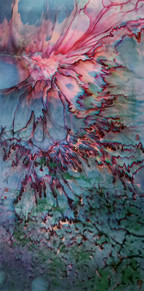 沈志斌作品1《绮丽》规格：138×70cm