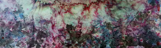沈志斌作品20《吐蕊》规格：122×34cm