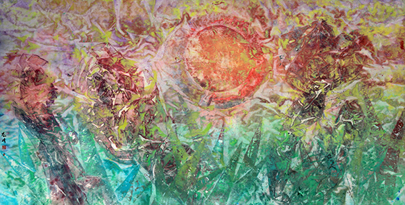 沈志斌作品7《春色》规格：125×260cm