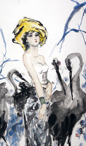 黄羡作品2《傣女》