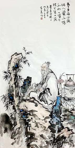 黄羡作品4《端坐碧山头》
