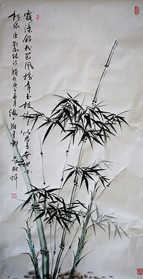 吴国辉作品7《庭竹》