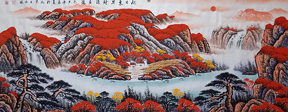 王水胜作品14《旭日东升财源广进》