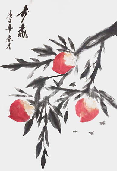 费业钟作品4《寿桃》
