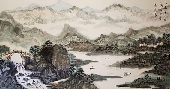李英华作品5《山水秀居》