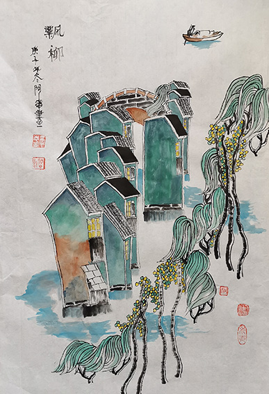 章志华作品4《飘柳》