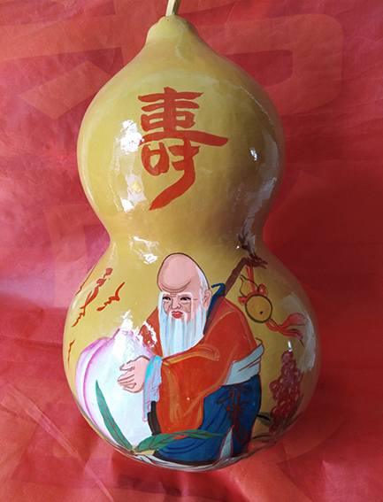周强一葫芦彩绘《寿》