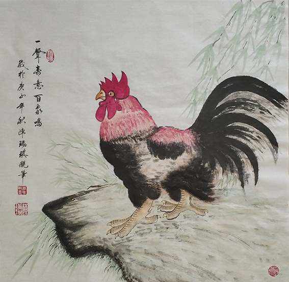 陈瑞琪国画作品《一声春意百家鸣》