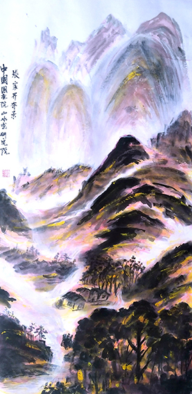周宣成作品《张家界奇景》之一
