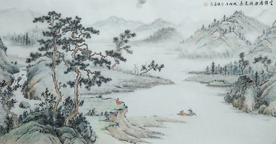 裴宪中作品6《坐弹清曲诗友来》